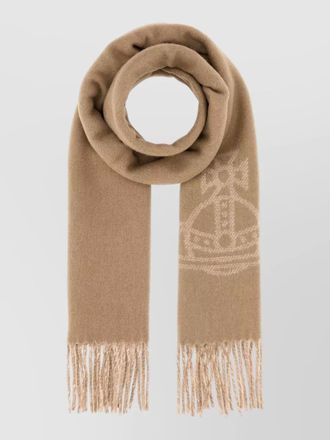 Vivienne Westwood wool fringed double-face scarf