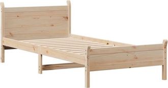 vidaXL Estructura De Cama Sin Colch&oacute;n Madera Maciza Pino 75x190 Cm Vidaxl
