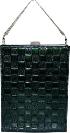 Louis Vuitton Pre-owned Clutches, female, Green, Size: ONE SIZE Pre-owned Anjou GM Damier Vernis Handbag