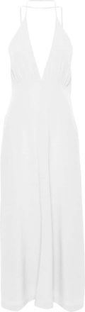 Toteme halterneck silk dress - women - Viscose/Silk - 36 - Neutrals