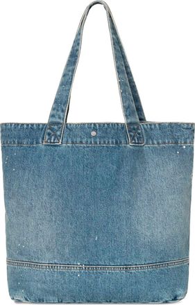 Carhartt Work in Progress Mens Denim Tote Bag Blue Destroy Wash Wash-Splatter Cotton Smith Shoulder Wash/splatter smith