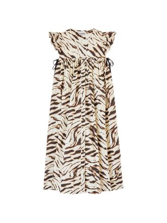 Ganni Midikleid aus Bio-Baumwolle