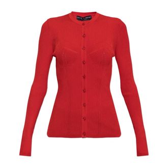 Dolce & Gabbana Cardigan Ajustado - Knitwear - Mujer - Rojo - XS