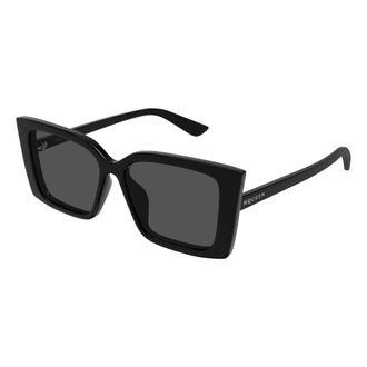Alexander McQueen Am0578S Zonnebril - Dames - Accessoires - Zwart - Maat: 56 MM