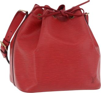 Louis Vuitton Petit Noe Nm Epi Leather Red Leather Handbag (Pre-Owned)