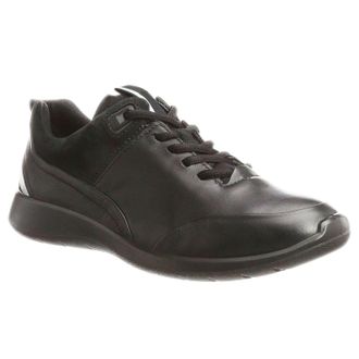 Ecco Ecco Soft 5 283113 Leather Womens Lace Up Trainers - Black - Size:UK 6.5-7