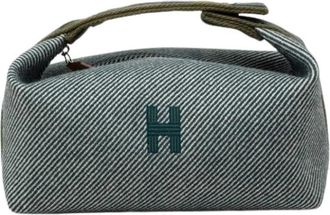 Herm&egrave;s Pre-owned The Bride-A-Brac - Dames - Vintage Mini Tas - Blauw - ONE Size - Wol - Vintage
