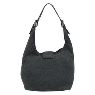Fendi Pre-owned Vintage Schoudertas - Dames - Pre-owned - Grijs - Maat: ONE Size Katoen