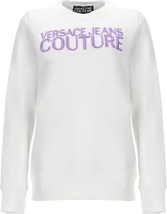 Versace Jeans Couture Lavender Lettering Cotton Sweatshirt
