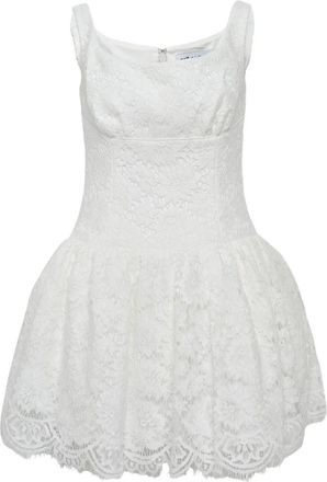 Self Portrait floral lace mini dress - White