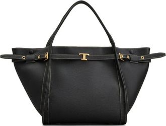 Tod's T Tijdloze Shopper - Dames - Shoppers - Zwart - ONE Size - Leer - Tassen