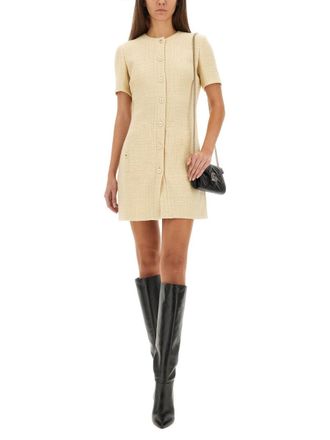 Gucci Wool Tweed Dress - Beige