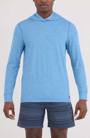 Saxx DropTemp All Day Cooling Hoodie in Tranquil Blue Heather at Nordstrom, Size Xx-Large