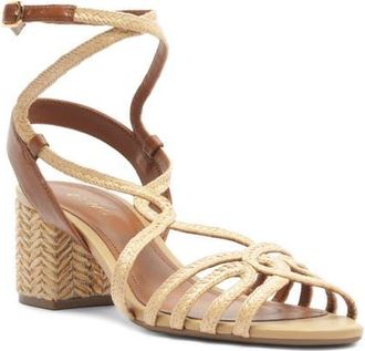 Arezzo Aria Ankle Strap Sandal in Natural/Soul Natural at Nordstrom, Size 7.5