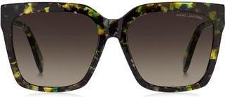 Marc Jacobs 57mm Gradient Square Sunglasses in Green Tortoiseshell at Nordstrom Rack