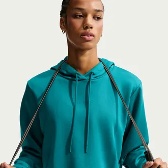 Nike Womens Nike Pro Sculpt Dri-FIT Hoodie in Blue | IU1109-372