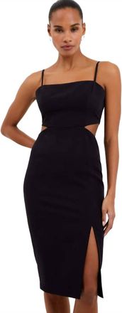 French Connection Echo Cut Out Strapless Dress In Black