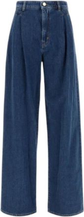 Max Mara MSTValvola Wide Leg Jeans - Dames - Loose Fit Jeans - Blauw - S - Katoen - Jeans