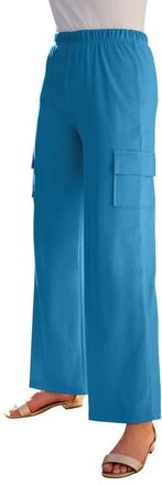 Roaman's Soft Knit Cargo Pants in Dusty Indigo at Nordstrom, Size 32