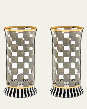 MacKenzie-Childs Carnival Sterling Highball Glass, Set of 2