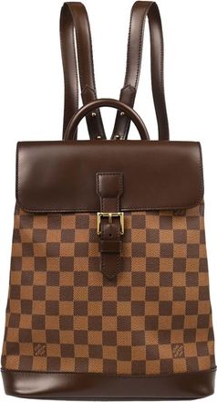 Louis Vuitton Soho Backpack Damier Brown Canvas Backpack Bag (Pre-Owned)