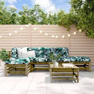 vidaXL Juego De Muebles De Jard&iacute;n 6 Pzas Madera De Pino Impregnada Vidaxl