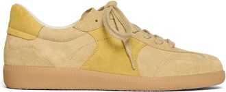 Freda Salvador Womens Jackie Court Sneaker In Butter Suede Combo