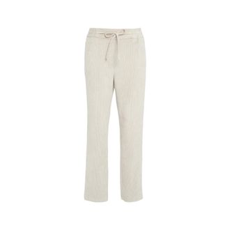 Gender Straight Trousers, female, Beige, Size: M Corduroy Trousers Beige Elegant Look