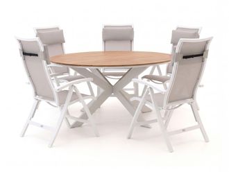 Bellagio la vita attrattiva Bellagio Lugo/Fidenza &oslash;149cm dining tuinset 6-delig verstelbaar