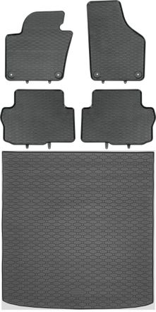 OEM Volkswagen Sharan Ii Van De Septiembre De 2010 A 2015. Juego De Alfombrillas De Goma Para Coche Y Alfombrilla Para Maletero