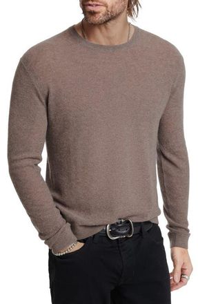 John Varvatos Alessio Cashmere & Cotton Sweater in Mushroom at Nordstrom, Size Xx-Large