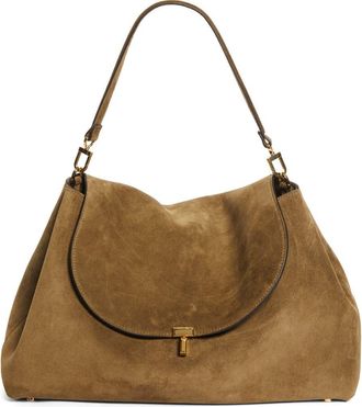 Toteme T-Lock Satchel in Dark Taupe at Nordstrom