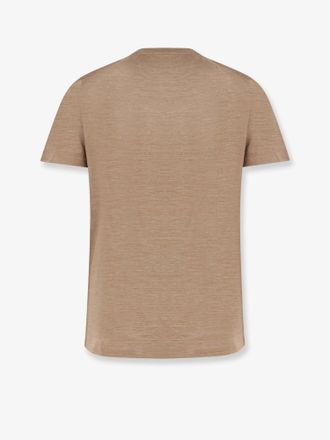 HUGO BOSS Cotton-Silk Blend T-Shirt - Brown