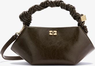 Ganni Green Crinkle Mini Bou Bag