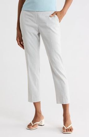Theory Treeca Linen Blend Crop Pull-On Pants in Lunar Rock at Nordstrom Rack, Size 16