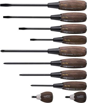 None VESSEL - Set di 10 cacciaviti Wood-COMPO 3010PS