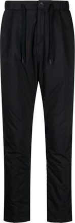 Herno Straight Trousers, male, Black, XL, Navy Blue Tapered Trousers with Elasticated Waist