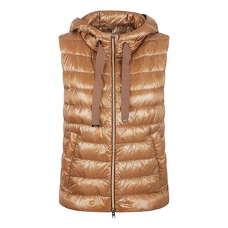 Herno Vests, female, Brown, Size: 2XL Elegant Brown Jacket for Women