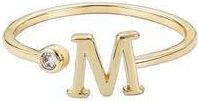 Adornia CZ & Initial Open Band Ring in Gold-M at Nordstrom Rack