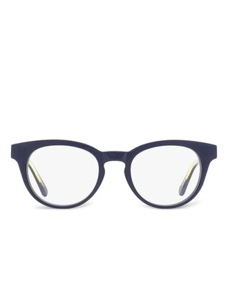 Omega pantos-frame glasses - men - Acetate - One Size - Blue