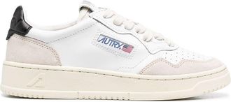 Autry Womens Medalist Low Wom Leat/suede Wht/b - White Rubber - Size EU 36