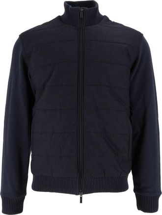 Fay Zip-Up Ribbed Quilted Jacket