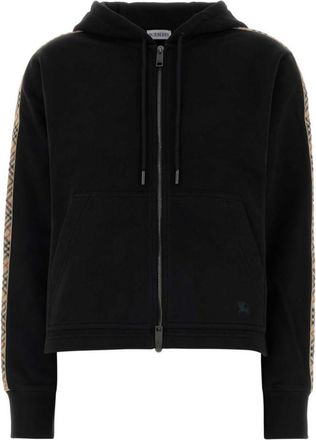 Burberry Black Solid Hood Sweatshirt