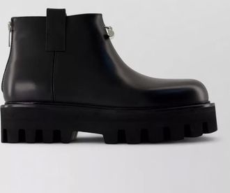 Alexander McQueen ankle boots smooth calfskin chunky sole