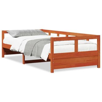Berkfield Home Daybed without Mattress Wax Brown 90x200 cm Solid Wood Pine