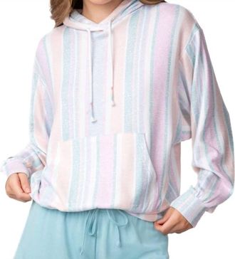PJ Salvage Stripe Baja Babe Hoodie In Ivory