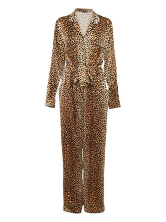 Dolce & Gabbana leopard-print silk jumpsuit - Neutrals