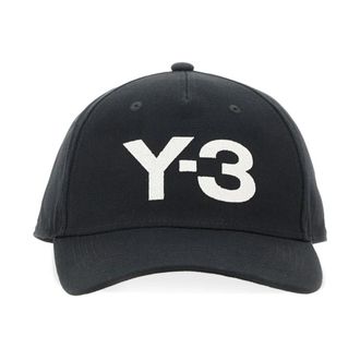 Yohji Yamamoto Klassieke Logo Pet - Heren - Petten - Zwart - ONE Size - Katoen - Accessoires