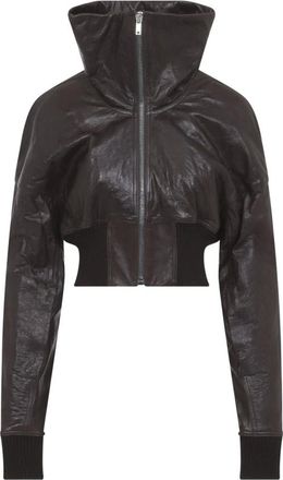 Rick Owens Dracuflight Cropped Jacket - Jackets - Mujer - Marr&oacute;n - S