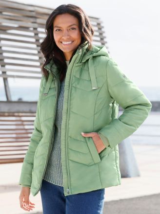 Casual Looks Steppjacke CASUAL LOOKS, Damen, Gr. 36, gr&uuml;n (eucalyptus), 100% Polyester, Wattierung:100% Polyester, unifarben, Jacken Steppjacke